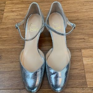 Christian Louboutin Kitten Heels Silver Size 39